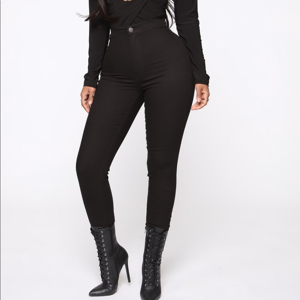 Fashion Nova Super High Waist Denim Skinny Jeans